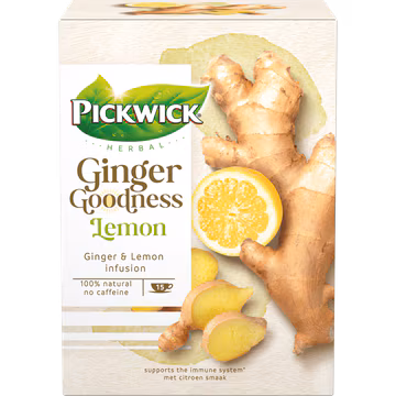 Afbeelding 2 van Pickwick Ginger Goodness Lemon Kruidenthee