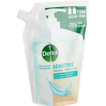 Afbeelding 2 van Dettol Sensitive Wasgel Navulling 500 ml