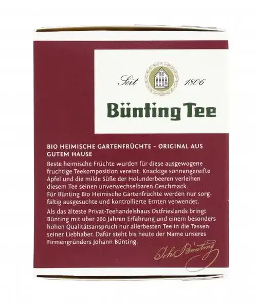 Bünting Tee Bio Heimische Gartenfrüchte