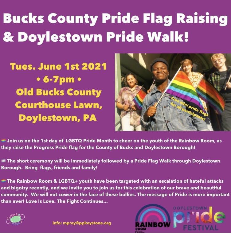 Doylestown Pride Festival Flag Raising 2021 | Doylestown Pride Festival