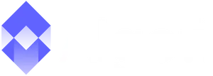 A symbol formed from an upwards- and downwards-facing V in blue, with "AlgoFi" in white text after
