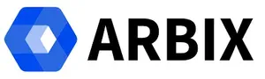 A blue hexagon by the word "Arbix"