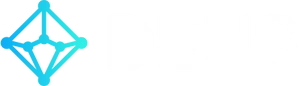 A blue line-art octahedron next to the word "DEUS" in white text