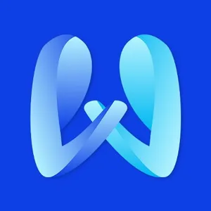 Blue illustration resembling two crossed arms