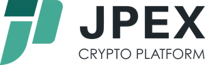 Three green shapes forming a P shape, followed by "JPEX crypto platform" in black capitals