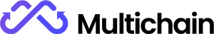 A purple infinity shape resembling an M, followed by "Multichain" in black text