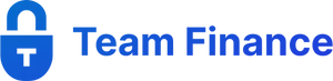 A lock illustration and the text "Team Finance" in blue