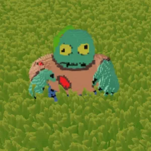 A poorly 3D-rendered approximation of a Squirtle, with both eyes pointing in different directions