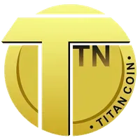 An illustration of a gold coin with a large T, and the word titan spelled on the rim