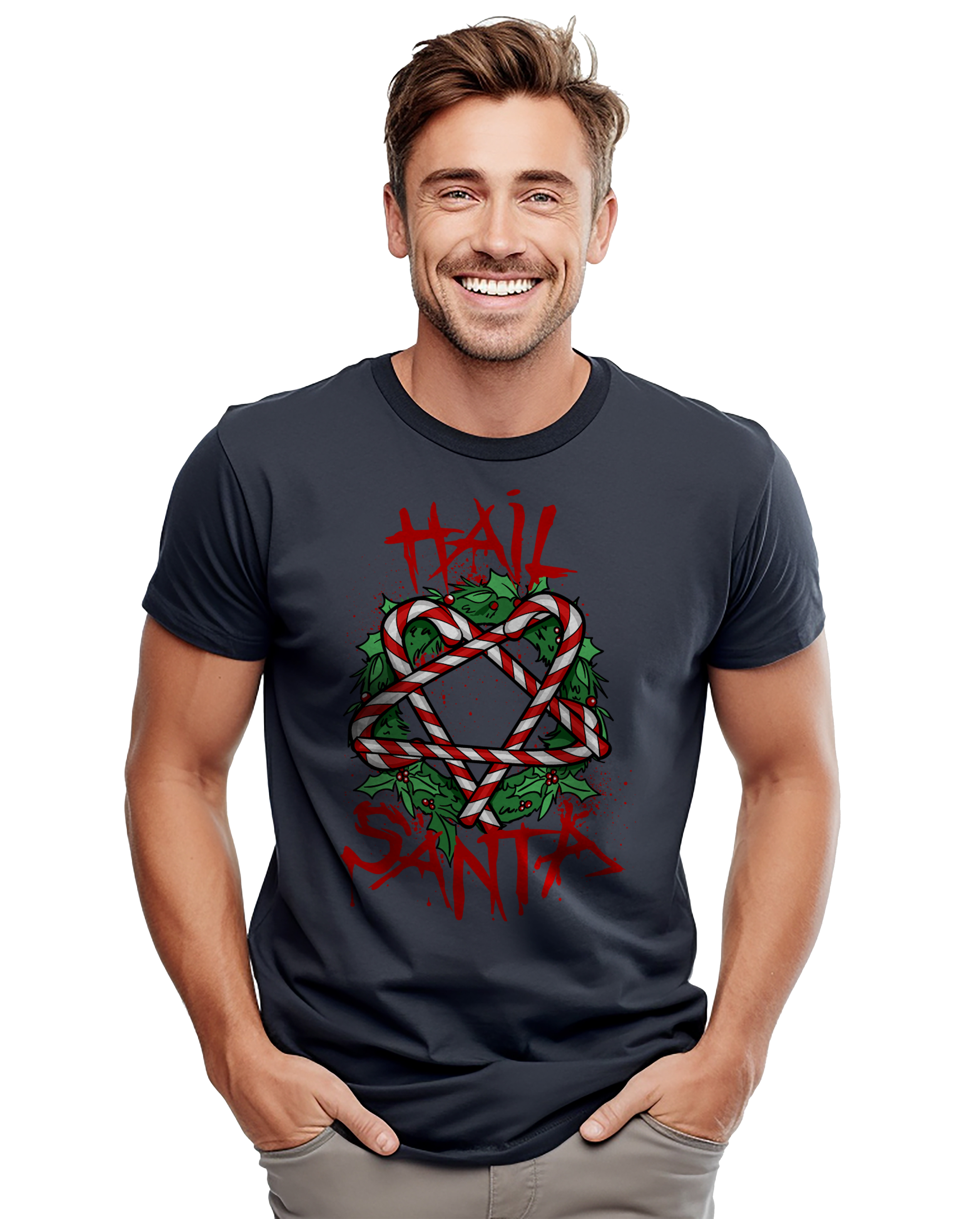 PrintBar Hail Santa T-Shirt - lustig und festlich! Urlaubsfreude damit verbreiten - Bild 31 von 58