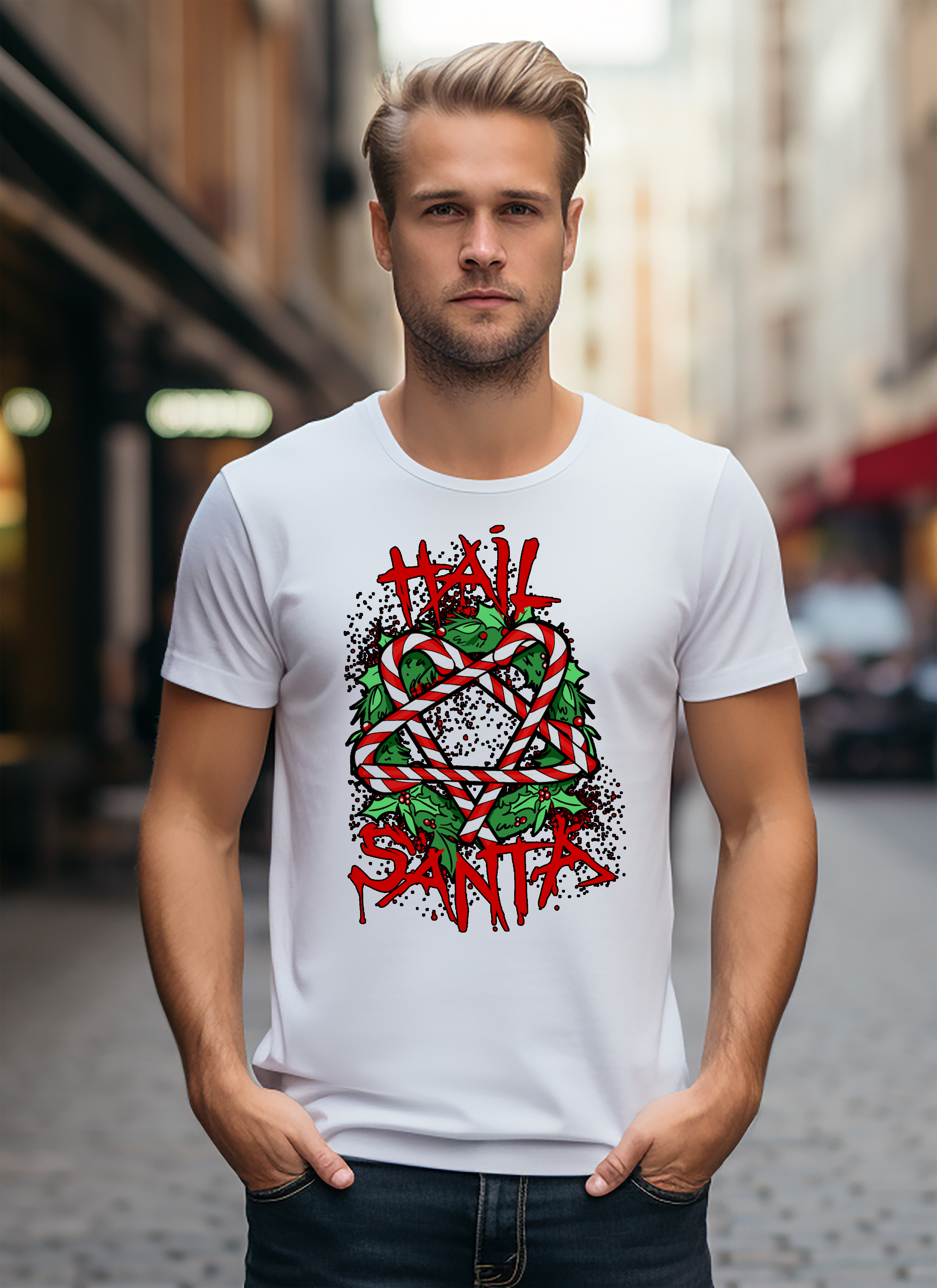 PrintBar Hail Santa T-Shirt - lustig und festlich! Urlaubsfreude damit verbreiten - Bild 53 von 58