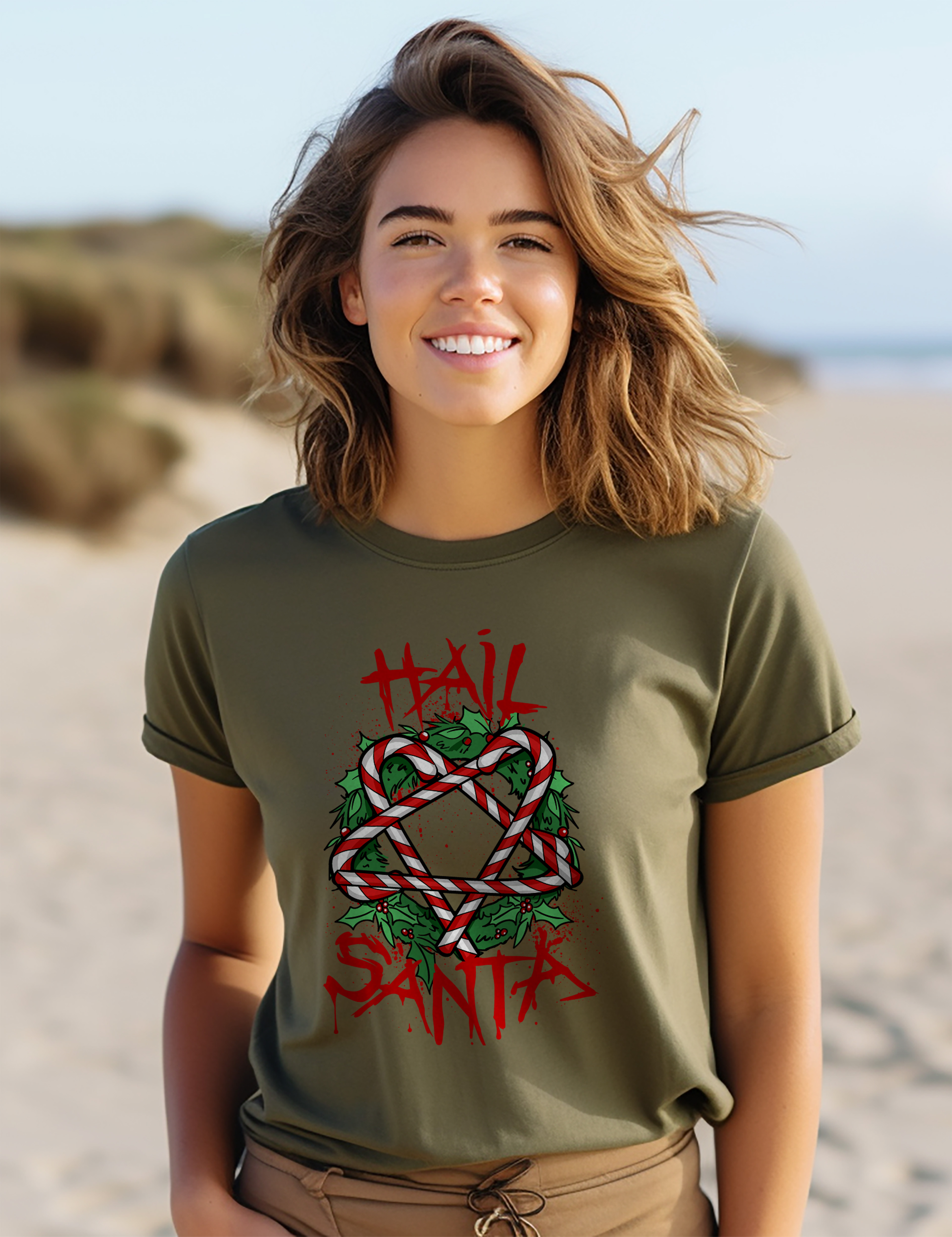 PrintBar Hail Santa T-Shirt - lustig und festlich! Urlaubsfreude damit verbreiten - Bild 48 von 58