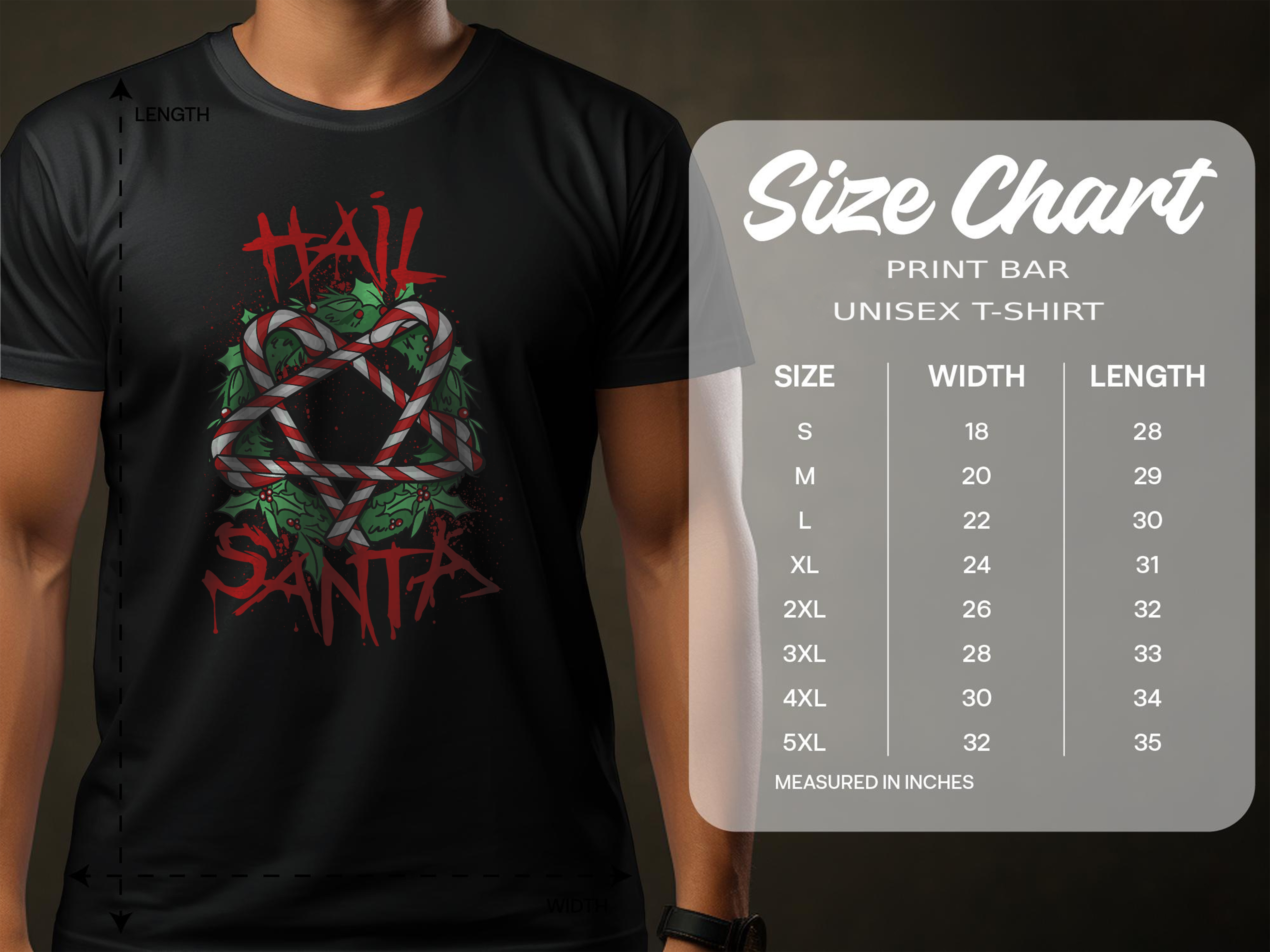 PrintBar Hail Santa T-Shirt - lustig und festlich! Urlaubsfreude damit verbreiten - Bild 30 von 58