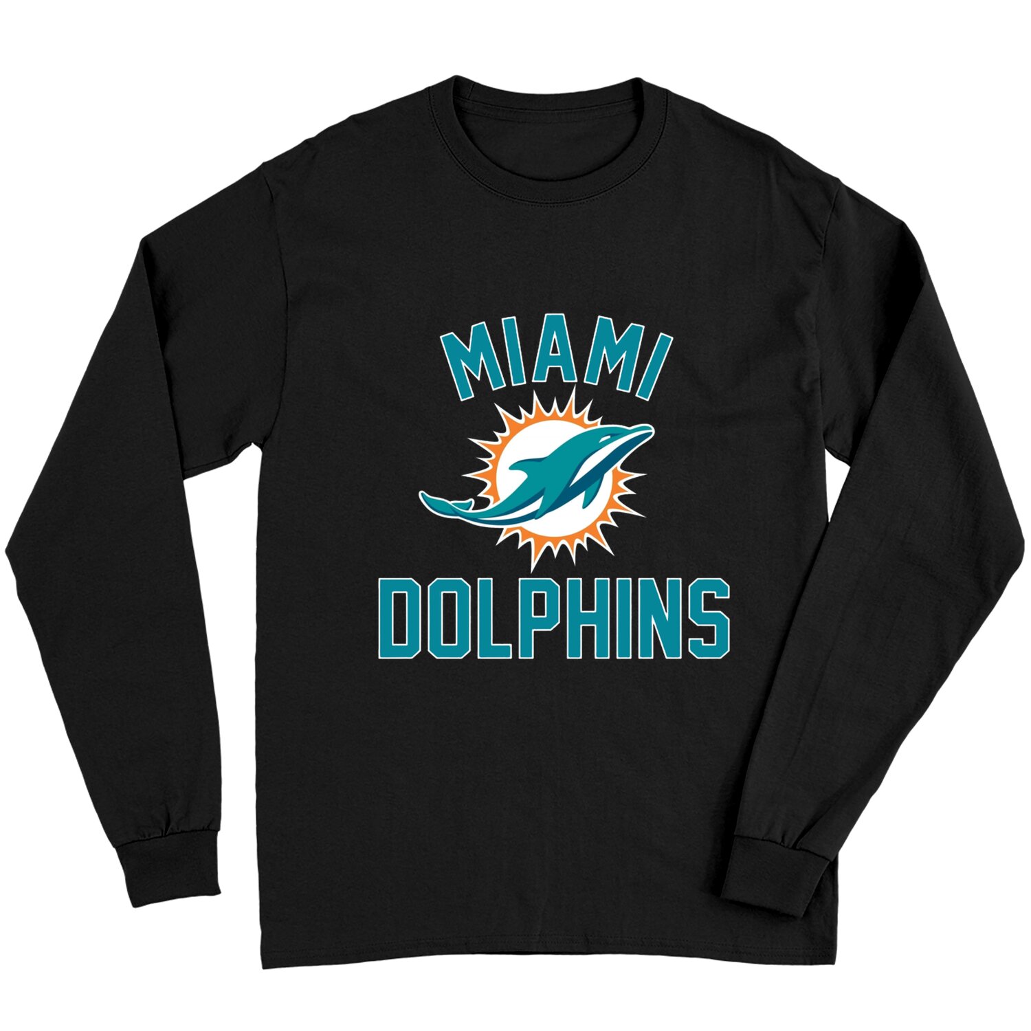 Miami Dolphins Short Sleeve T-Shirts Men's Summer Crew Neck Casual Football