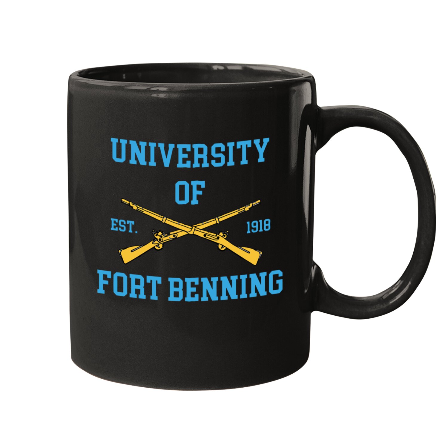 University Of Fort Benning Est 1918 Zip Mugs Designed & Sold By Husky