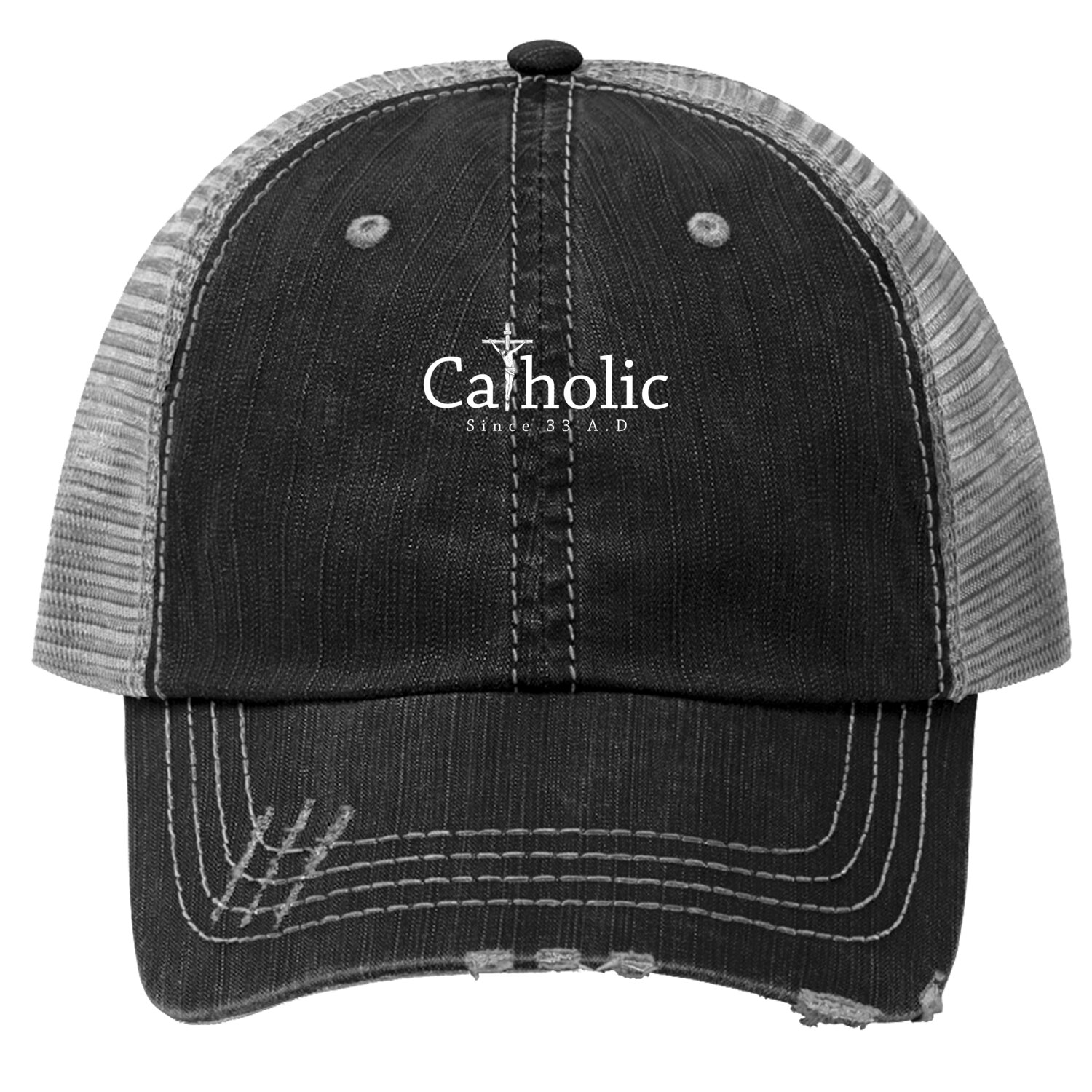 Catholic Since 33 AD Crucifix Jesus Eucharist Christianity Trucker Hats