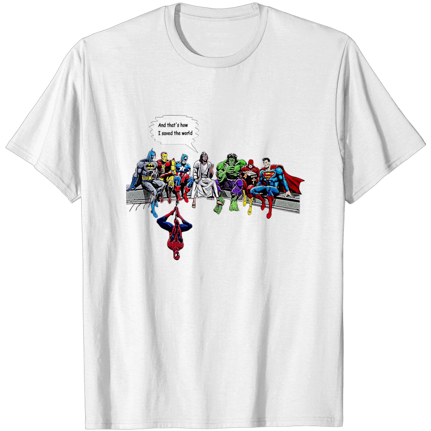 Jesus Superheros Christian T-Shirt, And That's How I Saved The World ...