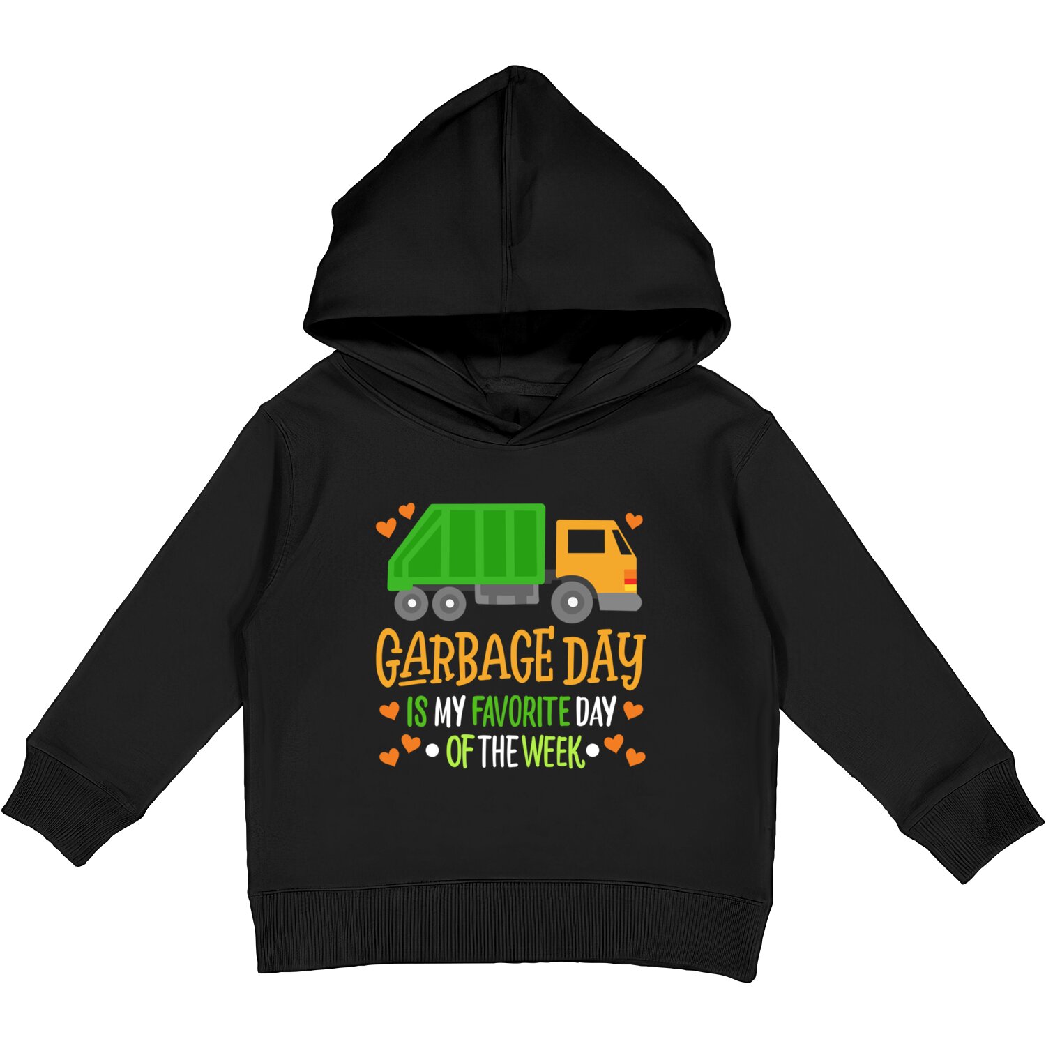 Garbage Truck Garbage Day - Garbage Truck - Kids Pullover Hoodies