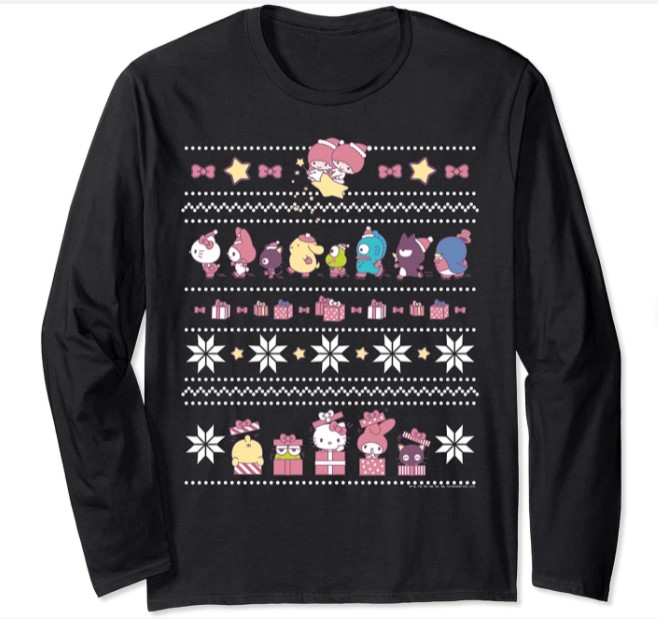 Hello Sanrio Ugly Christmas Sweater Long Sleeve