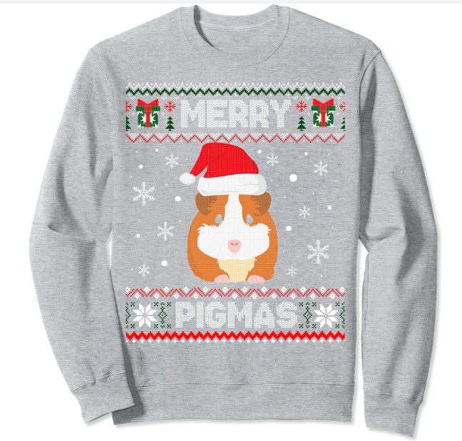 Pigmas Meerschweinchen Hässliches Weihnachtspullover-Sweatshirt