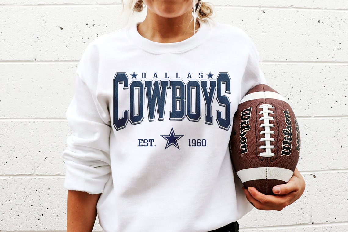 Dallas Cowboys Sweatshirt Vintage Style Dallas Football EST 1960