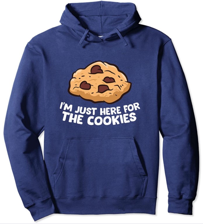 I'm Just Here For The Cookies Funny Christmas Cookies Pullover Hoodie