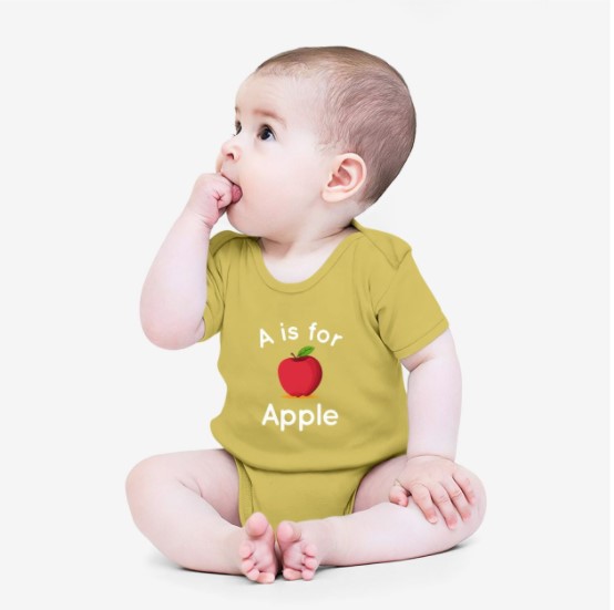 A Is For Apple Toddler Kindergarten Preschool Baby Bodysuit
