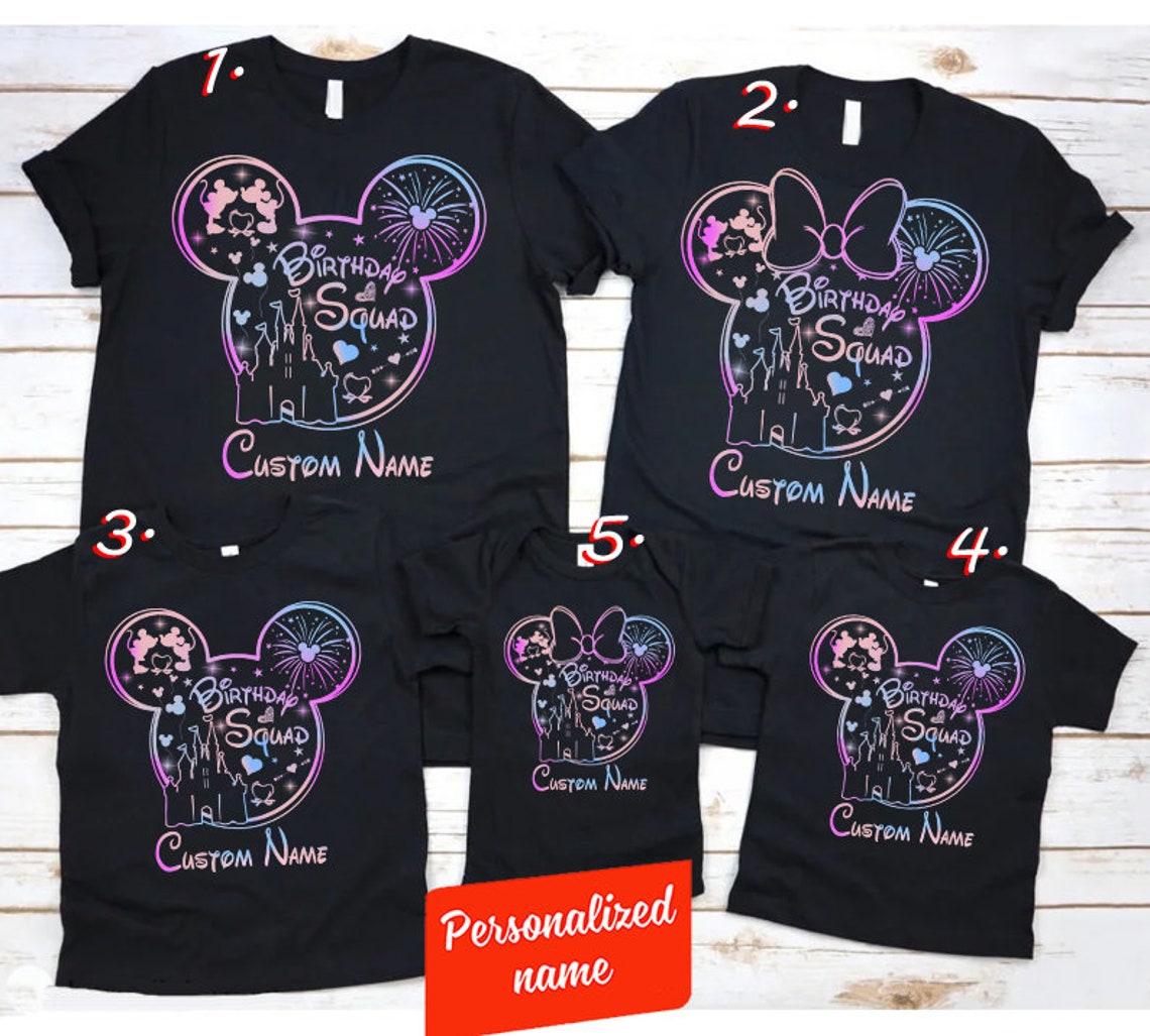 Disney Birthday Squad Family Matching T Shirt By TIEN ANH