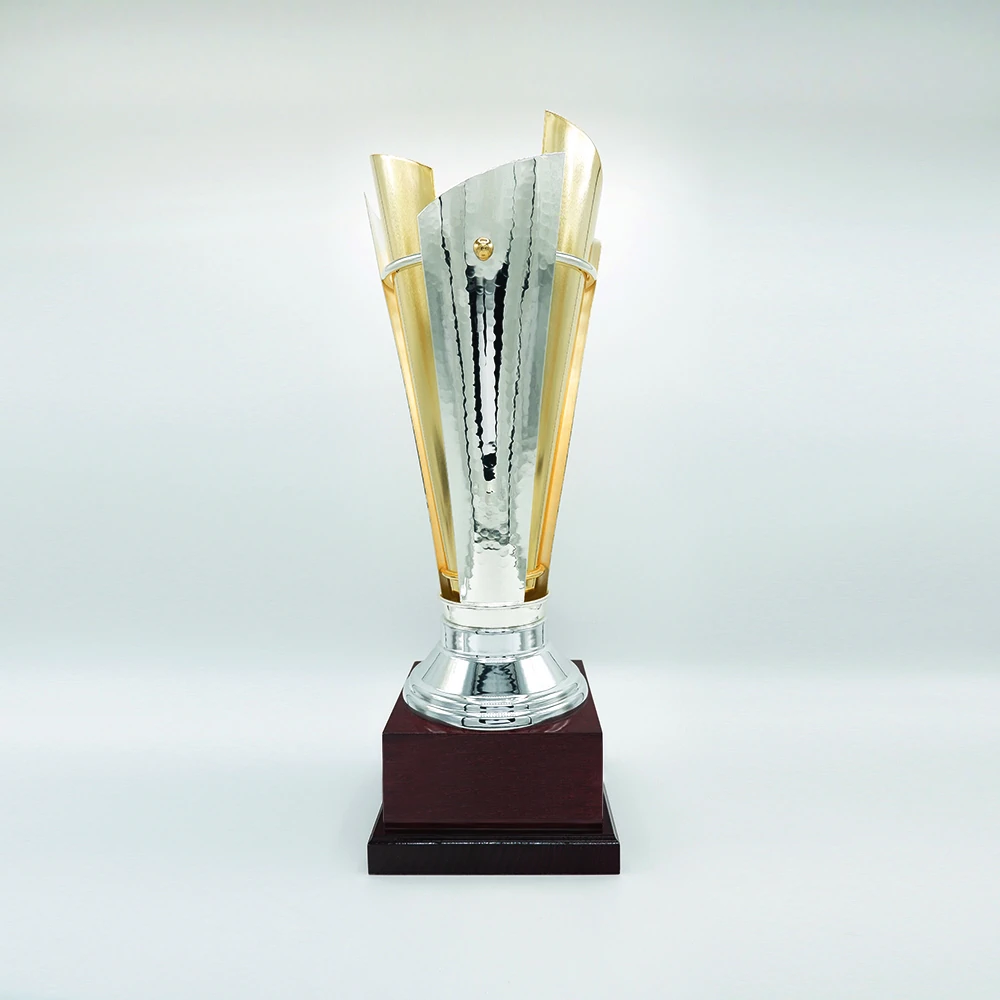 Gold | Silver Plated, Wood Base