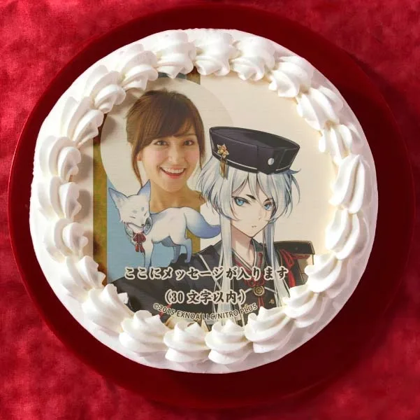 【写真メッセージ入り】白山吉光(通常柄プリケーキ)[刀剣乱舞ONLINE]