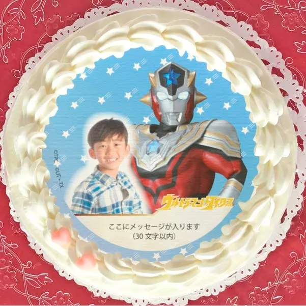 【写真メッセージ入り】プリケーキ（タイタス／ウルトラマンタイガ）【特典缶バッジ付き】[ウルトラマンシリーズ]