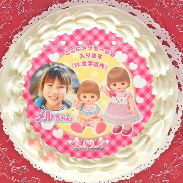 【写真メッセージ入り】プリケーキ（メルちゃん＆ネネちゃん）【特典缶バッジ付き】[メルちゃん]