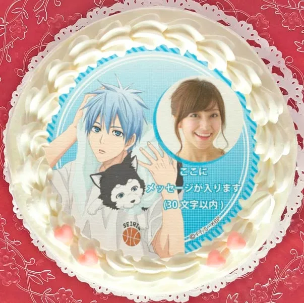 【写真メッセージ入り】プリケーキ（黒子テツヤA）【特典缶バッジ付き】[黒子のバスケ]