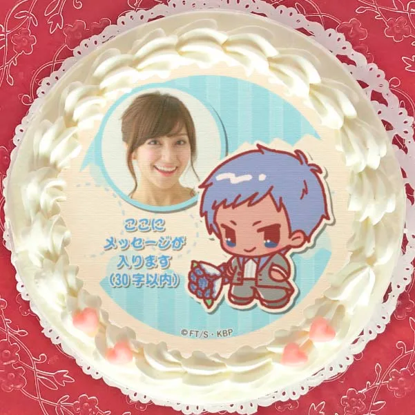 【写真メッセージ入り】プリケーキ（青峰大輝/描きおこしver.）【特典缶バッジ付き】[黒子のバスケ]