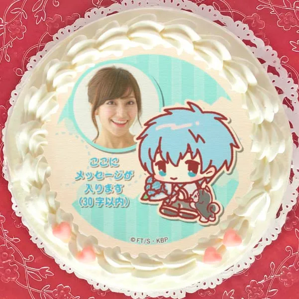 【写真メッセージ入り】プリケーキ（黒子テツヤ/描きおこしver.）【特典缶バッジ付き】[黒子のバスケ]