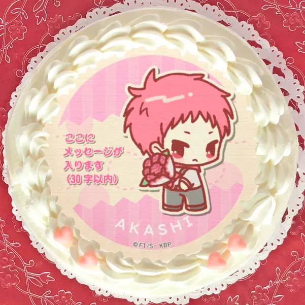 【メッセージ入り】プリケーキ（赤司征十郎/描きおこしver.）【特典缶バッジ付き】[黒子のバスケ]