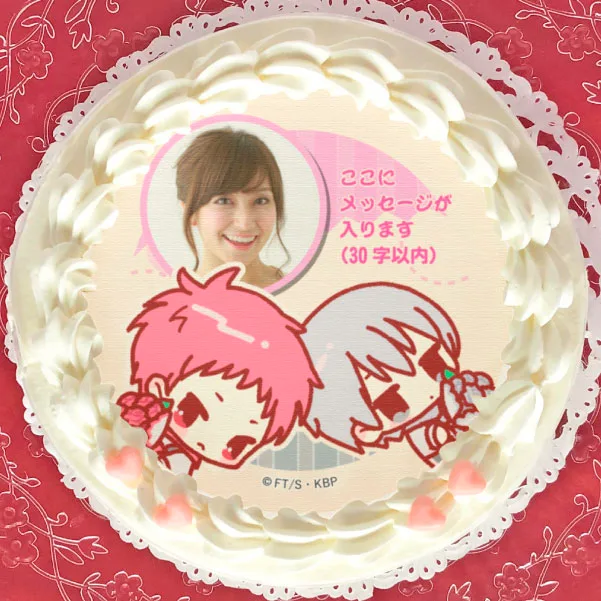 【写真メッセージ入り】プリケーキ（赤司征十郎＆黛千尋/描きおこしver.）【特典缶バッジ付き】[黒子のバスケ]