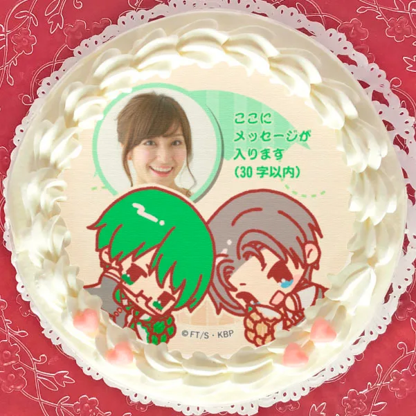 【写真メッセージ入り】プリケーキ（緑間真太郎＆高尾和成/描きおこしver.）【特典缶バッジ付き】[黒子のバスケ]