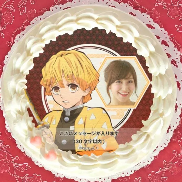 【写真メッセージ入り】プリケーキ（我妻善逸）（特典無し）[鬼滅の刃]