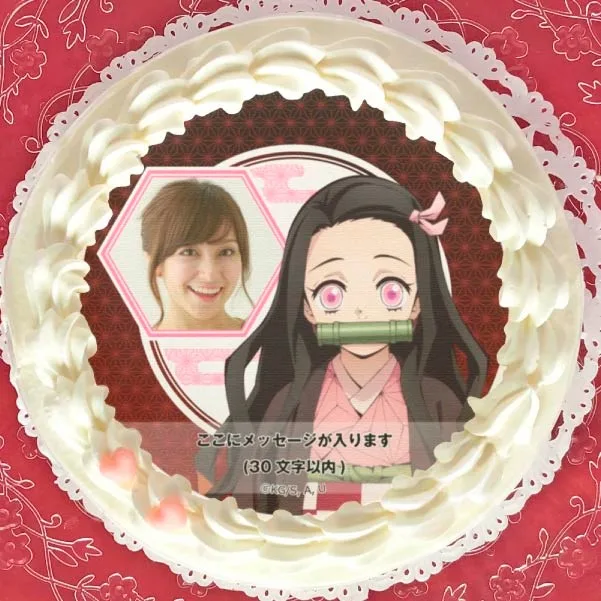 【写真メッセージ入り】プリケーキ（竈門禰󠄀豆子）（特典無し）[鬼滅の刃]