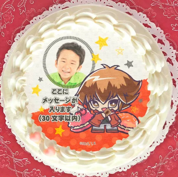 【写真メッセージ入り】プリケーキ（遊城十代）【特典缶バッジ付き】[遊☆戯☆王デュエルモンスターズGX]