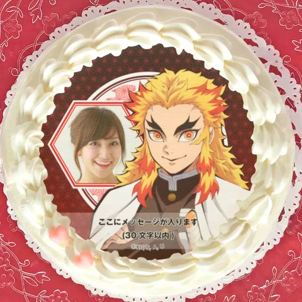 【写真メッセージ入り】プリケーキ（煉󠄁獄杏寿郎）【特典無し】[鬼滅の刃]