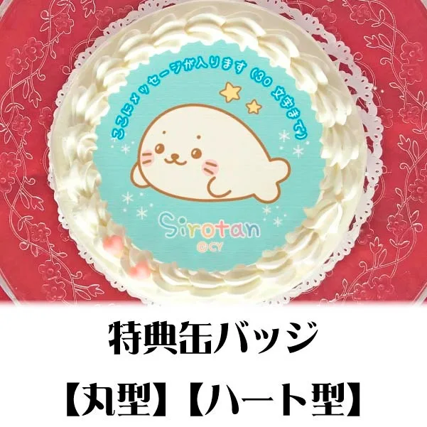 【メッセージ入り】プリケーキ（ノーマルしろたん）【特典缶バッジ付き】[しろたん]