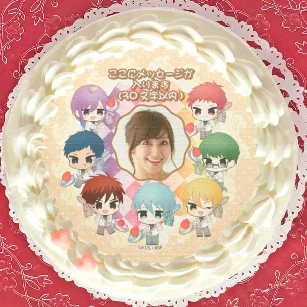 【写真メッセージ入り】プリケーキ（集合A）【特典缶バッジ付き】[黒子のバスケ]