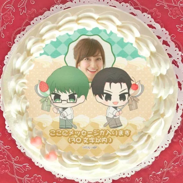 【写真メッセージ入り】プリケーキ（緑間真太郎＆高尾和成）【特典缶バッジ付き】[黒子のバスケ]