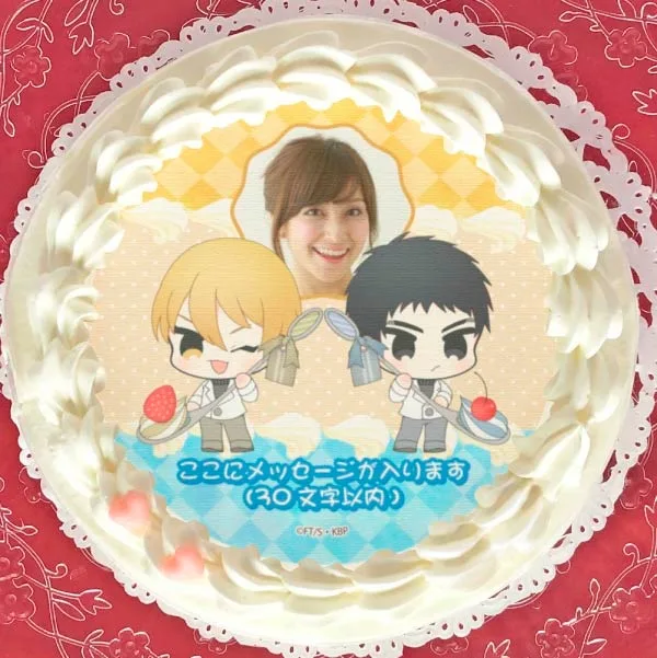 【写真メッセージ入り】プリケーキ（黄瀬涼太＆笠松幸男）【特典缶バッジ付き】[黒子のバスケ]