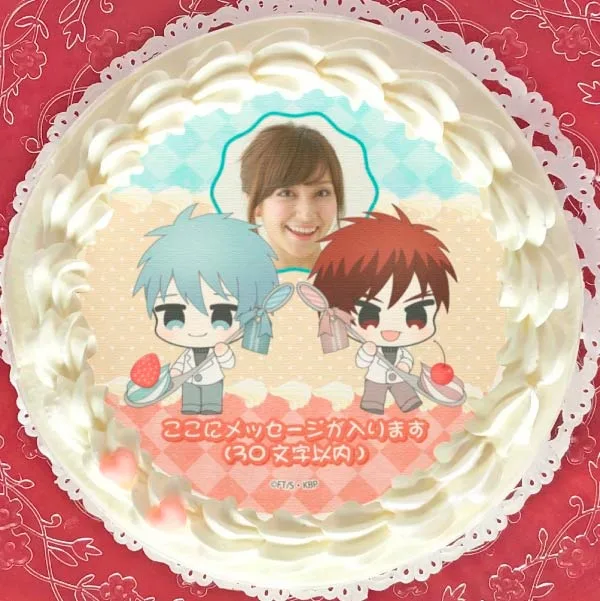 【写真メッセージ入り】プリケーキ（黒子テツヤ＆火神大我）【特典缶バッジ付き】[黒子のバスケ]