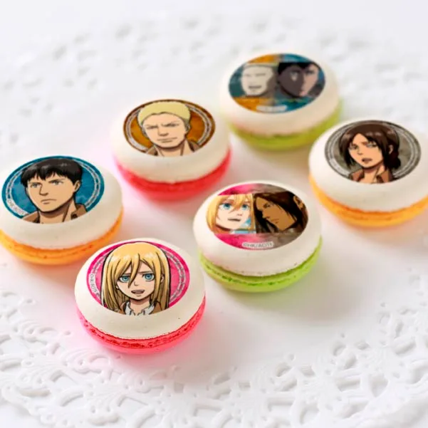 プリマカロン6個セット（ヒストリア＆ライナー＆ベルトルト＆ユミル）【特典缶バッジ付き】[進撃の巨人]
