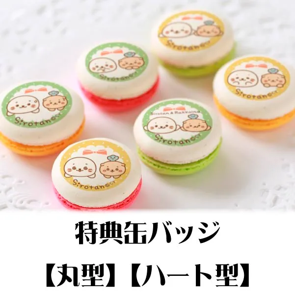 プリマカロン6個セット（しろたん＆らっこいぬ）【特典缶バッジ付き】[しろたん]