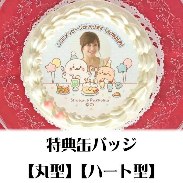 【写真メッセージ入り】プリケーキ（みんなでおたんじょうび会《B》）【特典缶バッジ付き】[しろたん]